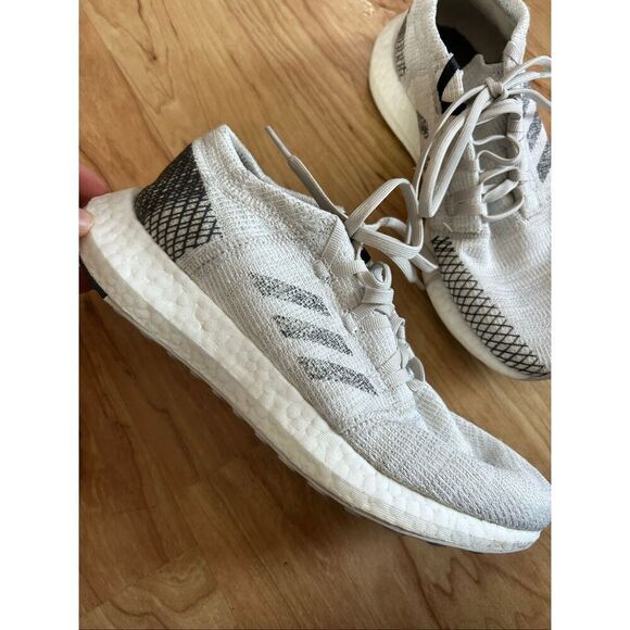 Adidas Mens PureBoost Go Running Shoes White Gray AH2311 Knit 2018 Sneakers 6 main image 4